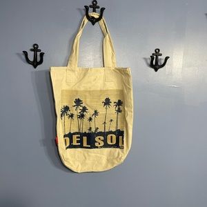 Del Sol Color Change Tote-Bag with Palm Trees Canvas